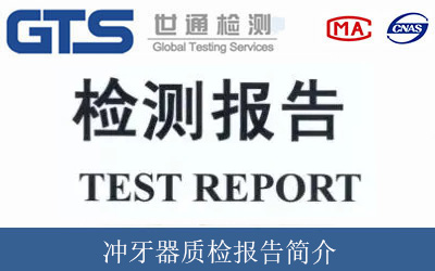 冲牙器质检报告简介
