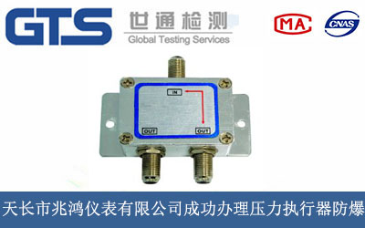 天长市兆鸿仪表有限公司成功办理压力执行器防爆认证