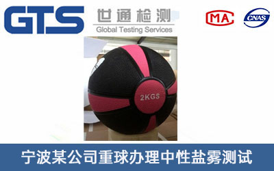 宁波某公司重球办理中性盐雾测试